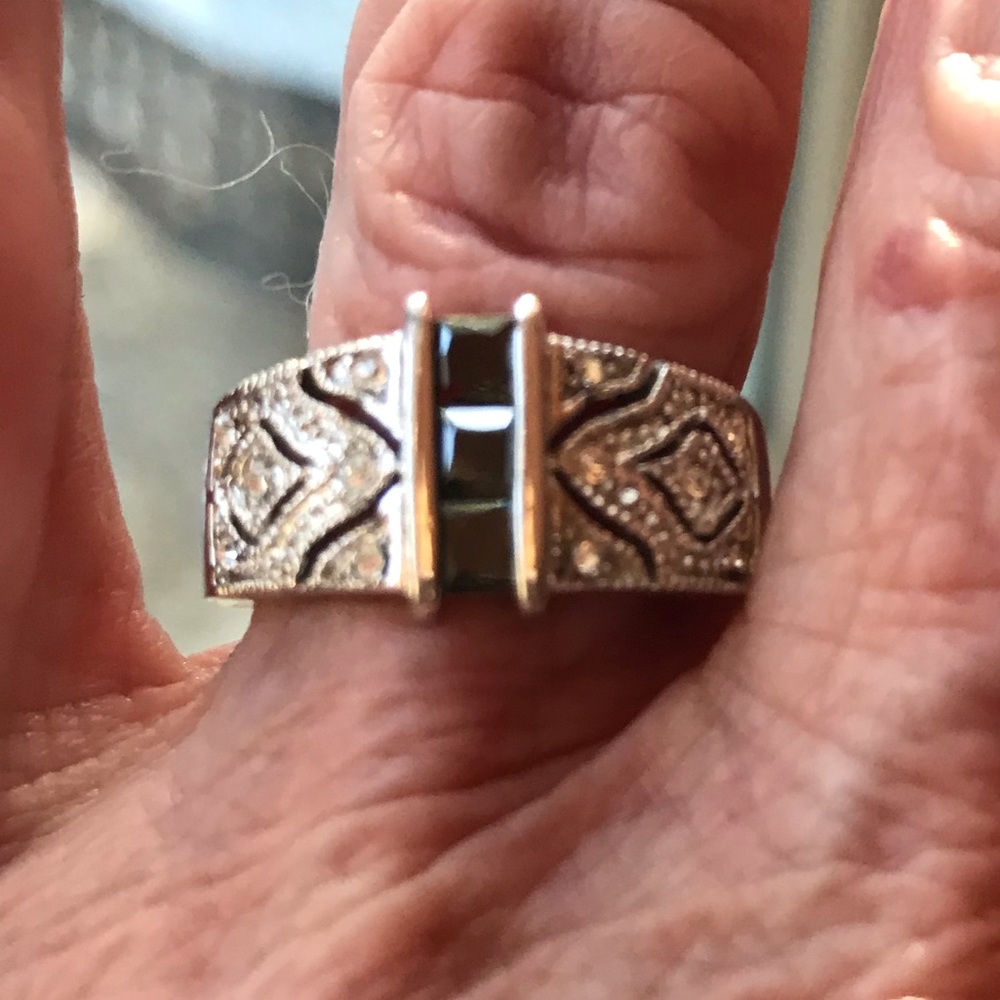 DIAMOND AND TURMALINE RING - Picture 8 of 8